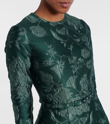 Capucine floral cloqué midi dress | Emilia Wickstead