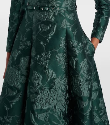 Capucine floral cloqué midi dress | Emilia Wickstead