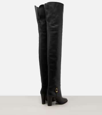 Cuissardes Julia 85 en cuir | Saint Laurent