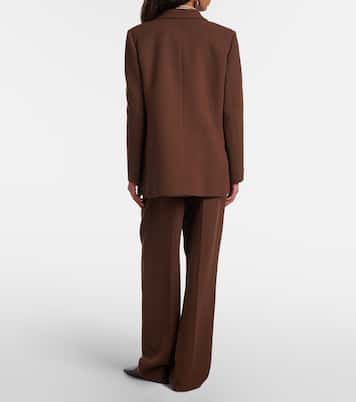 Fox high-rise virgin wool crêpe wide-leg pants | Blazé Milano