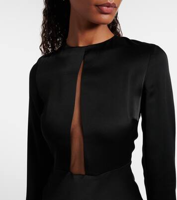 Vestido largo Bird de satén | Max Mara