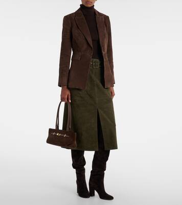 Midirock Alexie aus Veloursleder | Veronica Beard