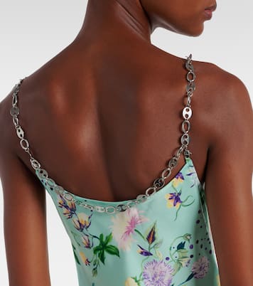 Chain-detail floral maxi dress | Rabanne