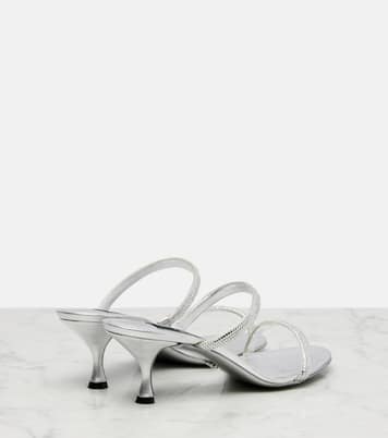 Sandalen 60 aus Satin mit Kristallen | Dolce&Gabbana