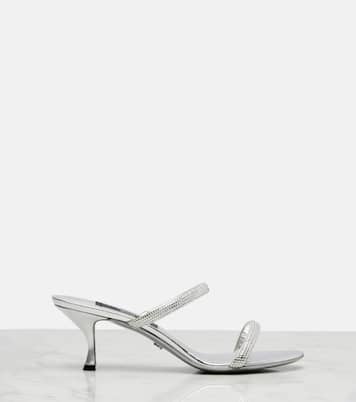 Sandalen 60 aus Satin mit Kristallen | Dolce&Gabbana