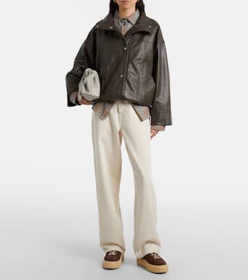 Plateau-Sneakers H-Stripes aus Veloursleder | Hogan