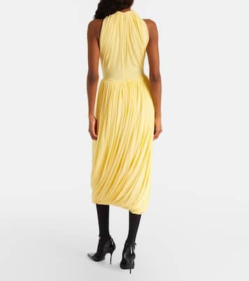 Gathered jersey midi dress | Alaïa