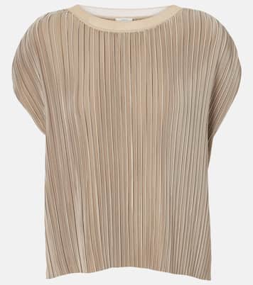 Cedre plissé satin top | Joseph