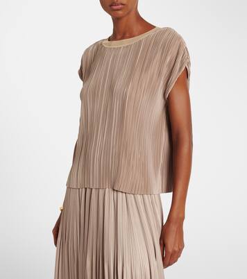Cedre plissé satin top | Joseph