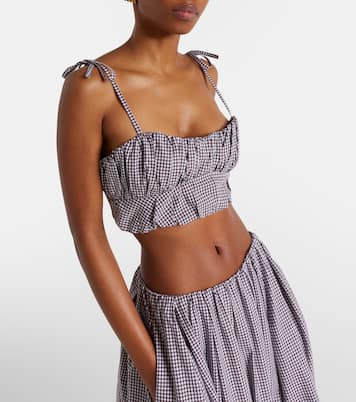Pelea gingham cotton crop top | Faithfull