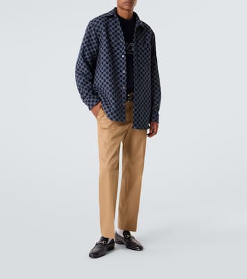 Camisa de jacquard de lana con GG | Gucci