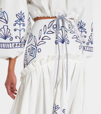 x LRNCE Leela printed cotton maxi skirt | Alémais