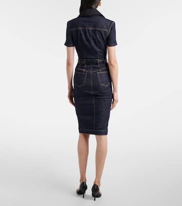 Midikleid aus Denim | Self-Portrait