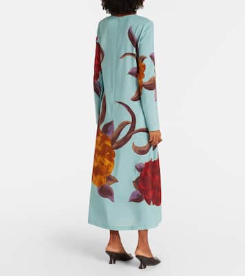 Vestido midi Swing de jersey floral | La DoubleJ