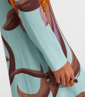 Vestido midi Swing de jersey floral | La DoubleJ