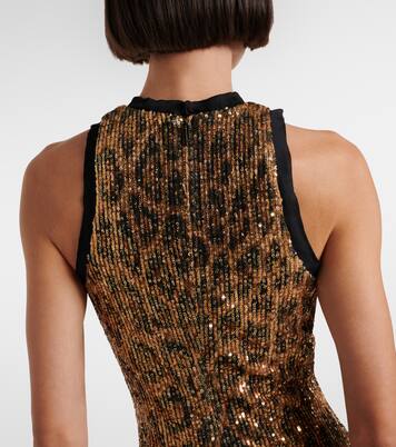 Sequined leopard-print minidress | Roberto Cavalli