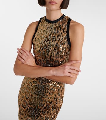 Sequined leopard-print minidress | Roberto Cavalli