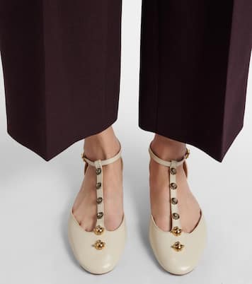 Celeste embellished leather flats | Chloé