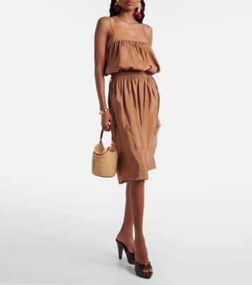 Verzierte Pantoletten Babylone aus Leder | Saint Laurent