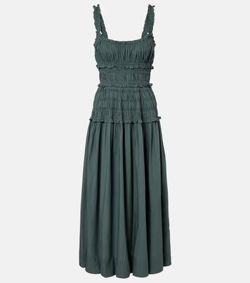 Robe midi Marianne en popeline de coton | Dôen