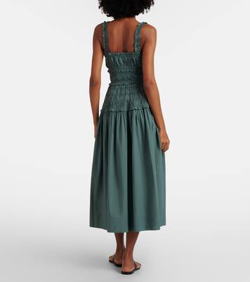 Robe midi Marianne en popeline de coton | Dôen