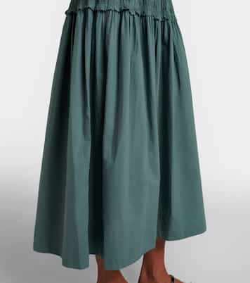 Robe midi Marianne en popeline de coton | Dôen