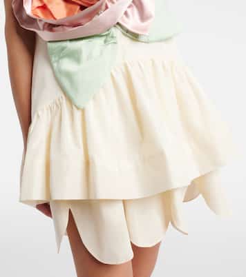 Top in taffetà con applicazioni floreali | Simone Rocha