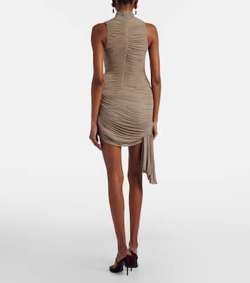 Floral-appliqué ruched minidress | Magda Butrym