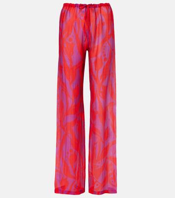 Pachas silk straight pants | Dries Van Noten