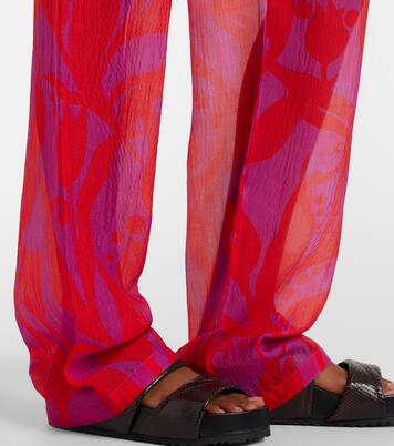 Pachas silk straight pants | Dries Van Noten