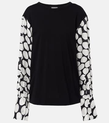 Polka-dot cotton-blend top | Dries Van Noten