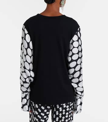 Polka-dot cotton-blend top | Dries Van Noten