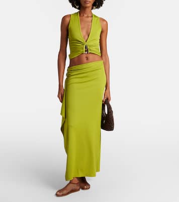 Crystal Pendant maxi skirt | Christopher Esber