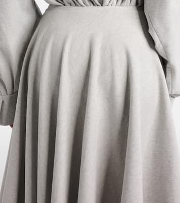 Jupe midi en coton mélangé | Norma Kamali