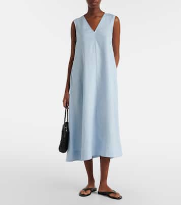 Nisha linen midi dress | Asceno