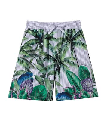 Bedruckte Bermuda-Shorts aus Baumwolle | Dolce&Gabbana Kids