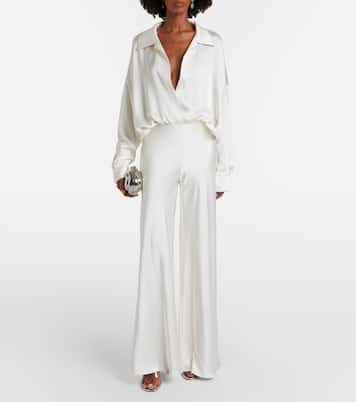 Satin wide-leg pants | Norma Kamali