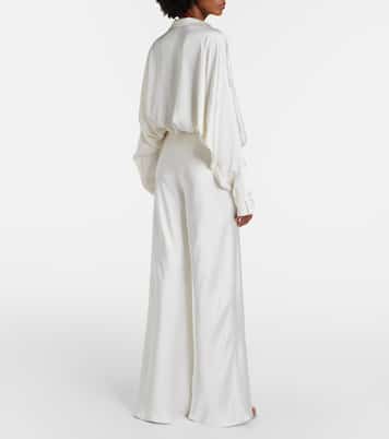 Satin wide-leg pants | Norma Kamali