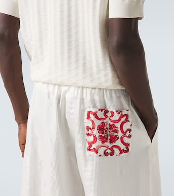 Majolica silk twill jacquard Bermuda shorts | Dolce&Gabbana