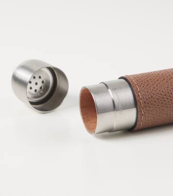 Leather-trimmed cigar holder | Giobagnara