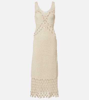 Verziertes Midikleid aus Häkelstrick | Rabanne