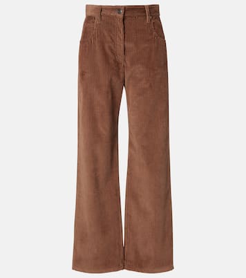 Cotton corduroy wide-leg pants  | Brunello Cucinelli