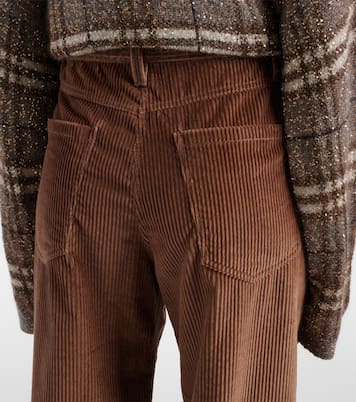 Cotton corduroy wide-leg pants  | Brunello Cucinelli