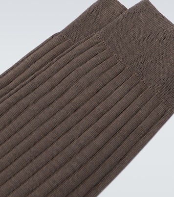 Ribbed-knit cotton socks | Brioni