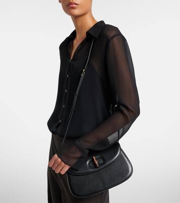 Sac à bandoulière Bamboo Small en cuir | Gucci