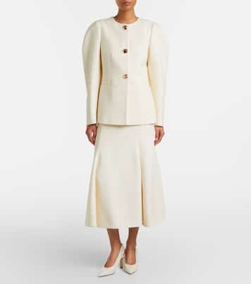 Patterson silk and wool midi skirt | Gabriela Hearst