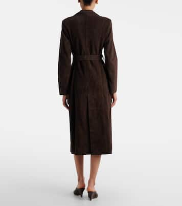 Winona belted suede wrap coat | Nour Hammour