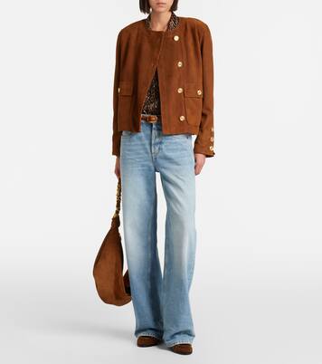 Mules Le Loafer Cassandre aus Veloursleder | Saint Laurent