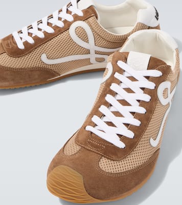 Ballet Runner 2.0 suede-trimmed sneakers | Loewe