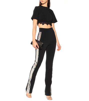 Pantalon à taille haute et sequins | David Koma